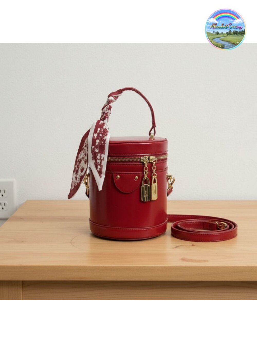 Vegan Leather Mini Bucket Crossbody Bag Small Round Shoulder Purse